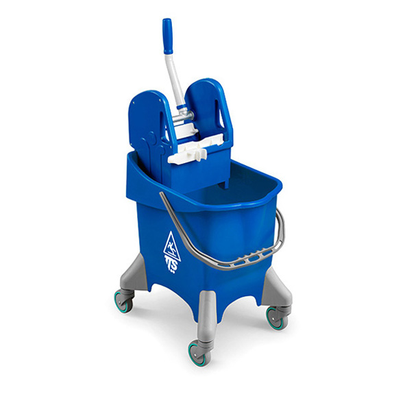 Κάδος σφουγγαρίσματος 25 λίτρων με πρέσα και ροδάκια.