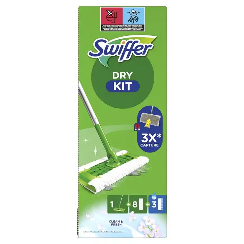 Σετ καθαρισμού Swiffer Dry kit.