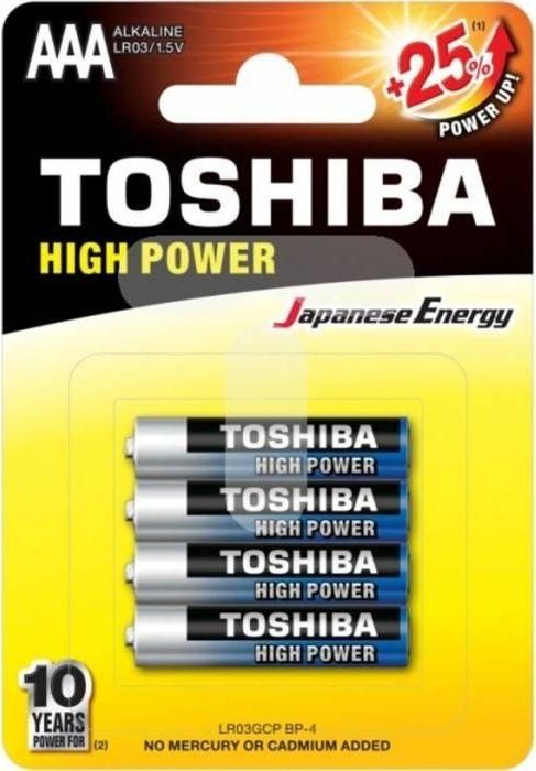 Μπαταρίες TOSHIBA AAA High power alkaline 4 τεμάχια