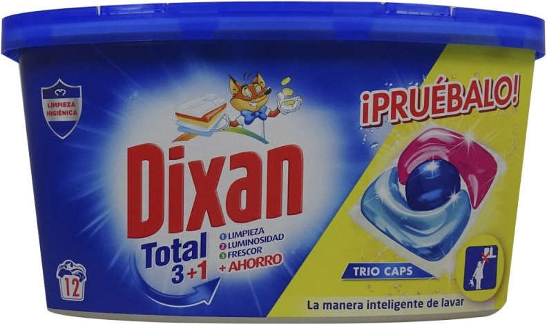 DIXAN 4IN1 Υγρές ταμπλέτες πλυντηρίου Triocaps 12τεμ.