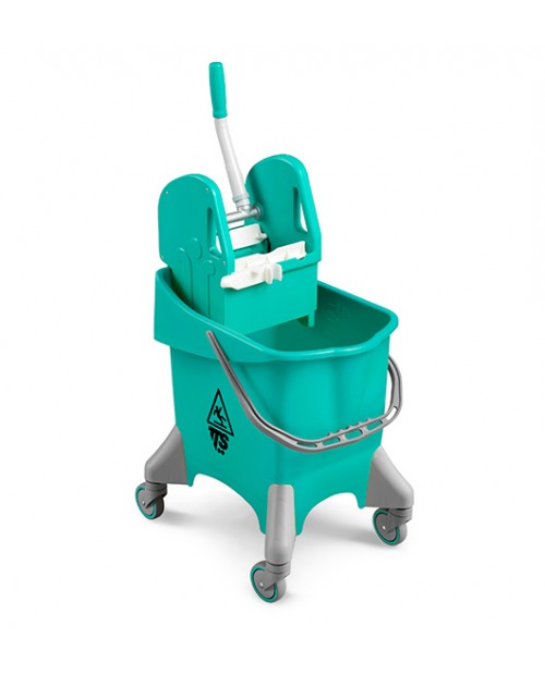 Κάδος σφουγγαρίσματος 25 λίτρων με πρέσα και ροδάκια Πράσινο.