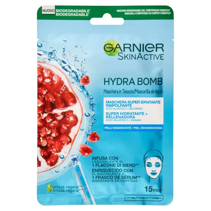 Garnier SkinActive Moisture Bomb Sheet Μάσκα Προσώπου για Αναζωογόνηση / Ενυδάτωση 28gr