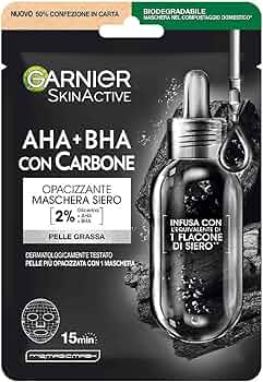 Garnier Skin Active Pure Charcoal Back Tissue Mask Μάσκα Καθαρισμού, Ενυδάτωσης & Μείωσης των Πόρων, 28g